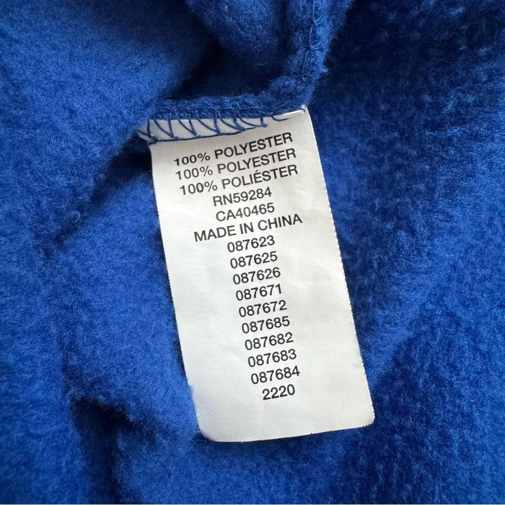 The Children's Place Blue Gray Stripe Quarter Zip Fleece Sweatshirt Size M 7-8